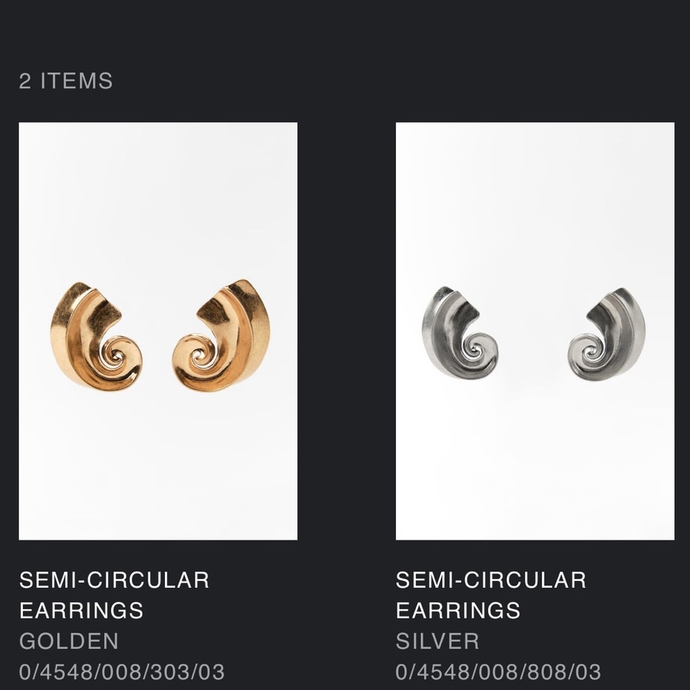 Zara shell earrings -never worn